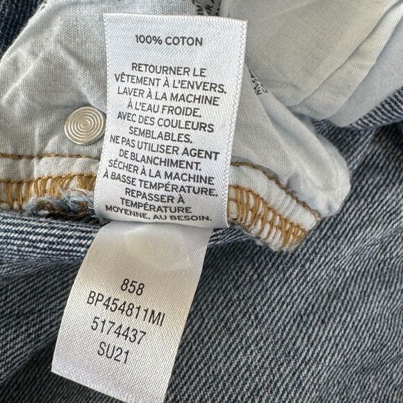 B.P. SZ 29 Mom Jeans Embroidered Zip-Fly High-Rise Medium Wash Rigid Denim Blue - Picture 10 of 10